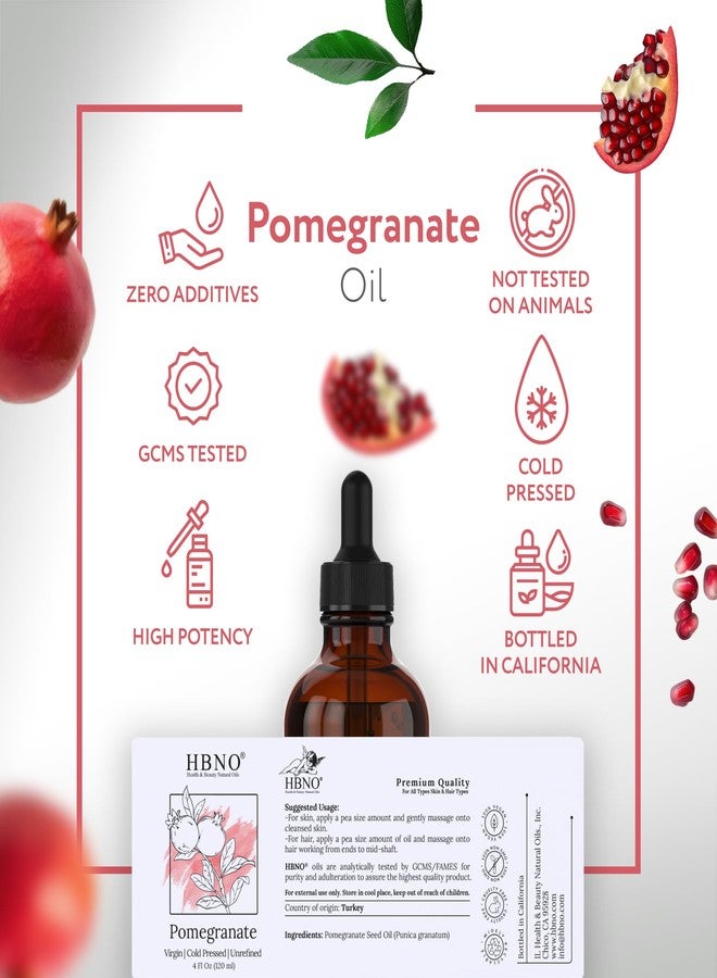 HBNO Pomegranate Oil - 4 oz (120ml) Value Size - Ideal for Shampoos, Conditioners, Lip balms, Face wash, Lotions, and Skin Care Products. - Image 4